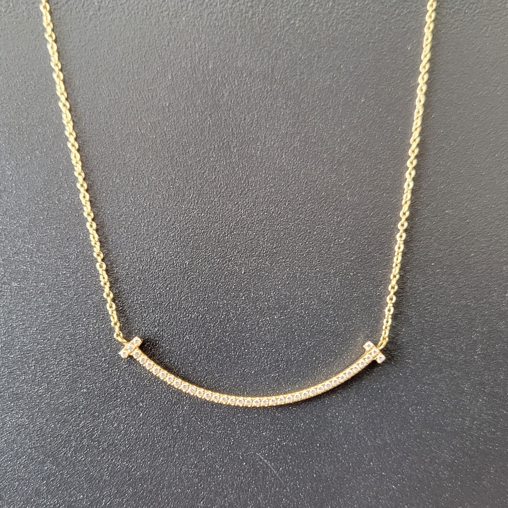 Tiffany T Smile Necklace with Diamonds